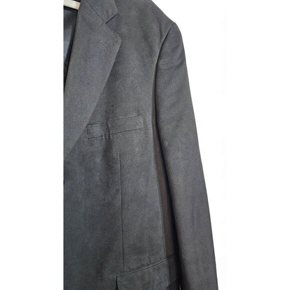 Stafford micro-polyester suede dark gray 44L blazer sport coat - Picture 5 of 7